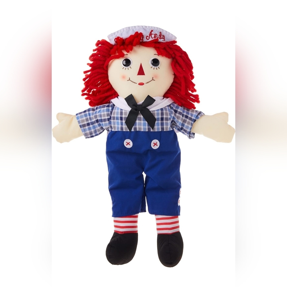 Raggedy Andy Doll 13ā Hasbro By Aurora Soft Plush Doll